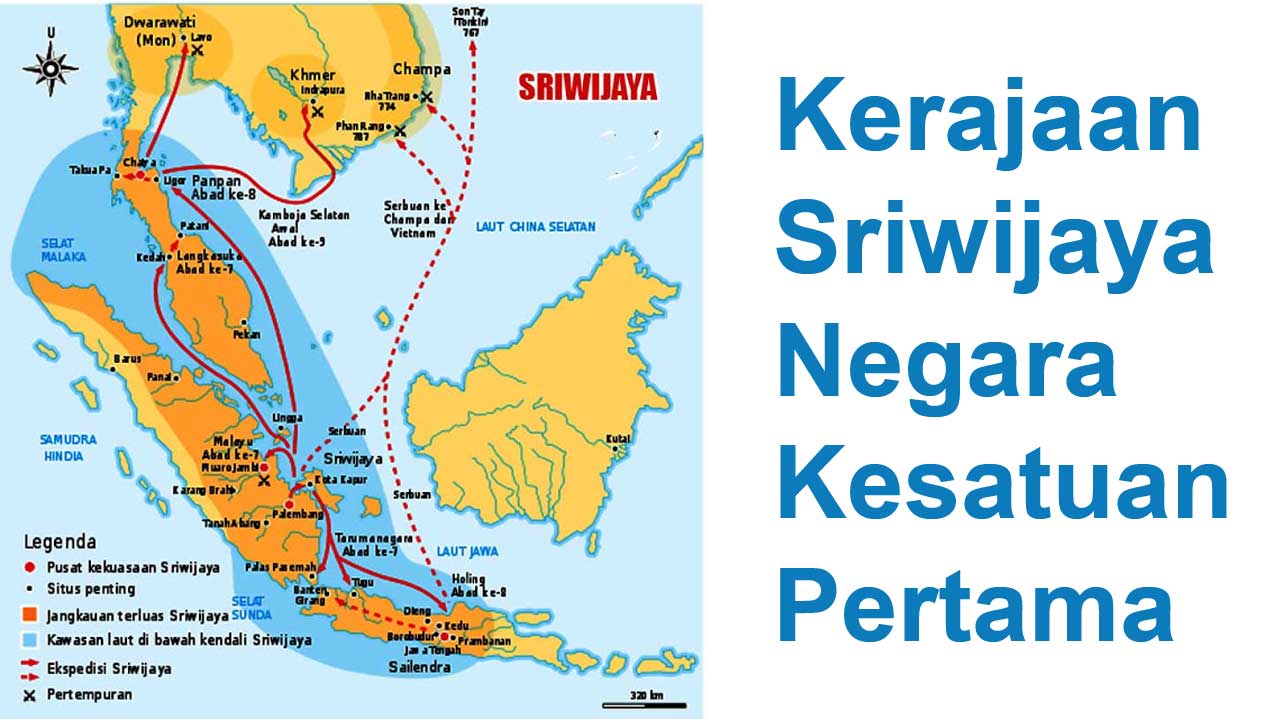 Peta wilayah Kerajaan Sriwijaya