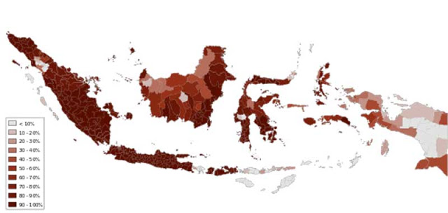 Islam sudah ada sebelum keruntuhan Majapahit 1 Peta persebaran Islam di Indonesia