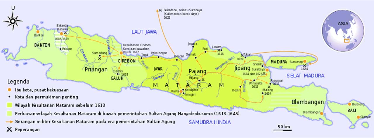 Sejarah pecahnya Kerajaan Mataram menjadi 3