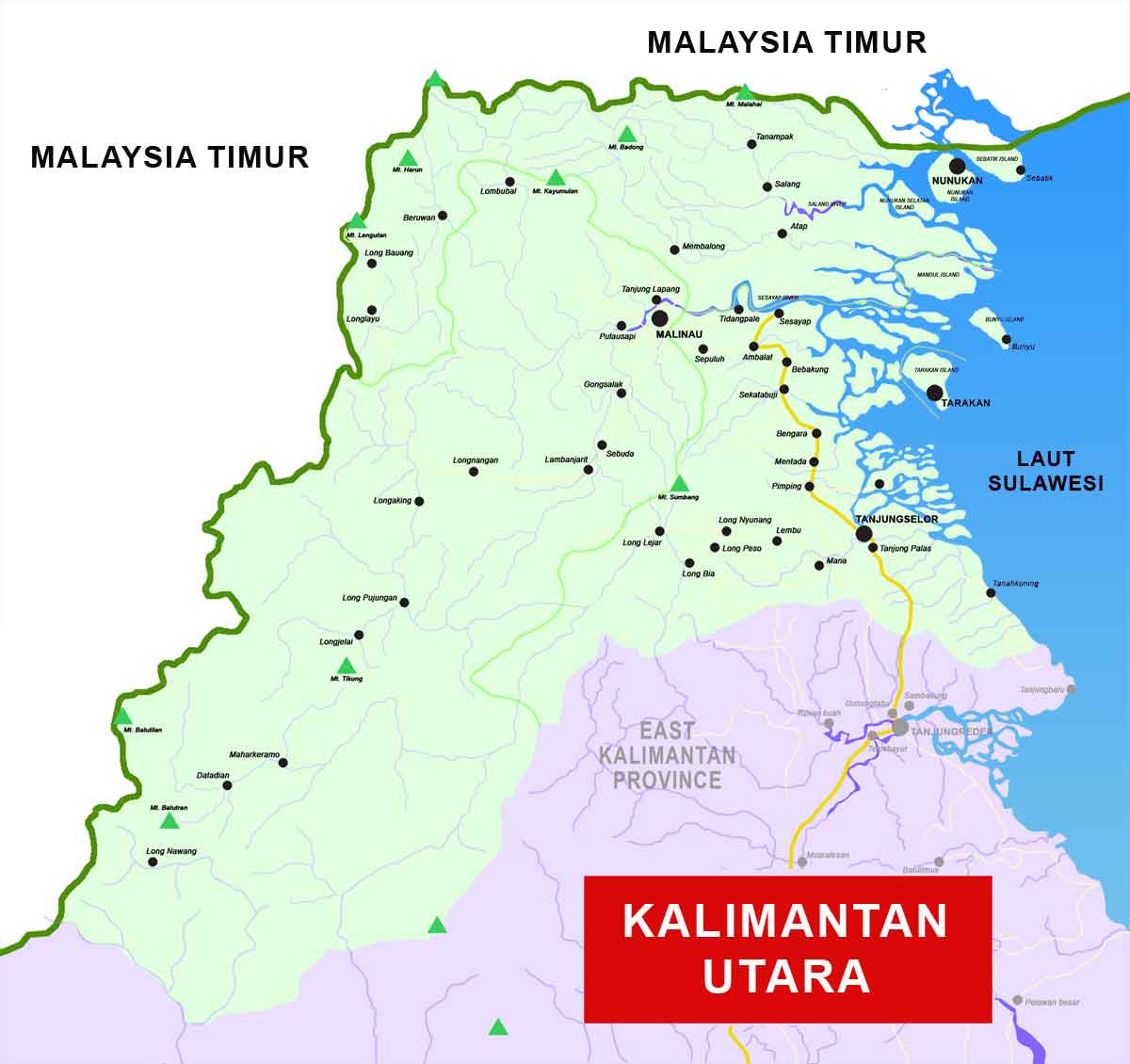 Peta Kalimantan Utara