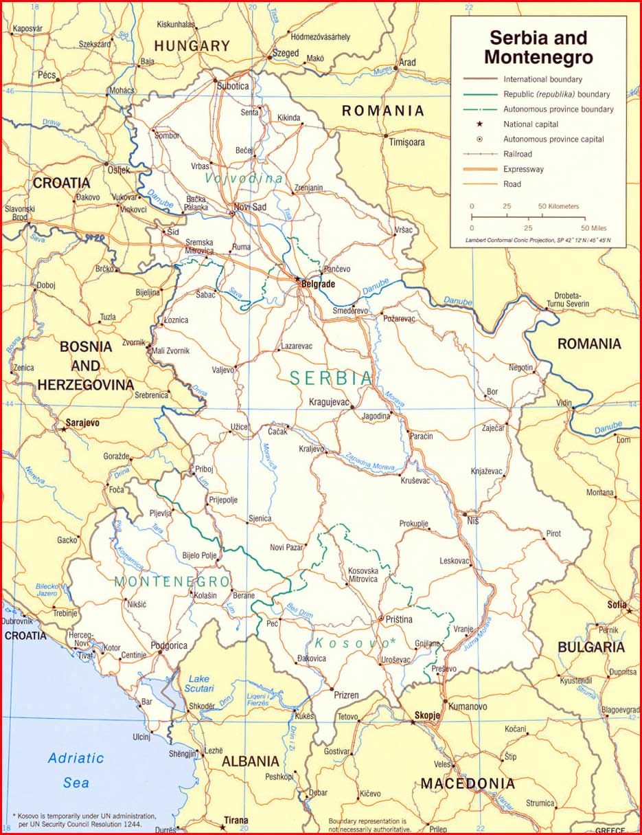 Peta Serbia 2 Peta Politik Serbia