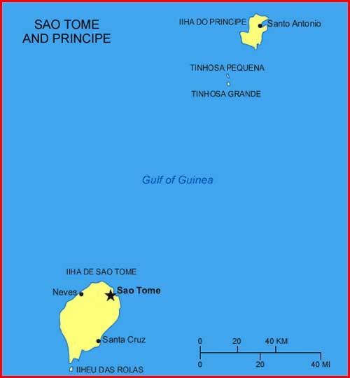 Peta Sao Tome dan Principe