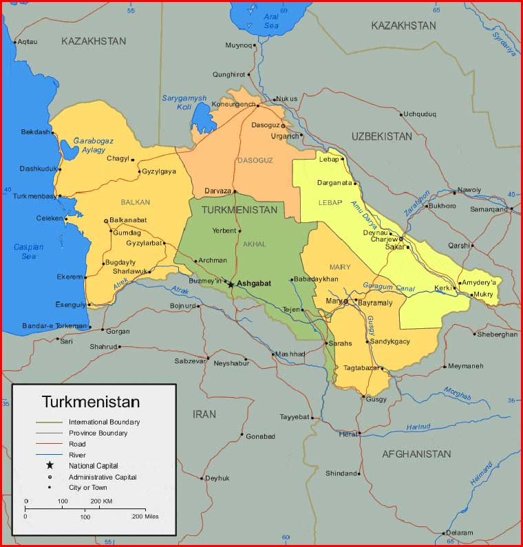 Peta Turkmenistan