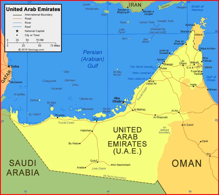 Peta Uni Emirat Arab