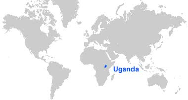 Peta letak Uganda