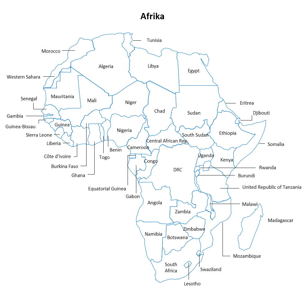 Peta Administratif Afrika