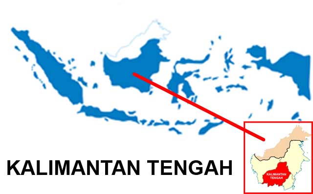 Peta letak Kalimantan Tengah