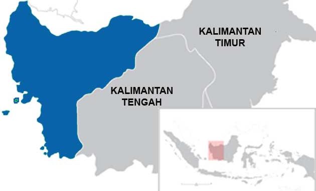 Peta lokasi Kalimantan Barat