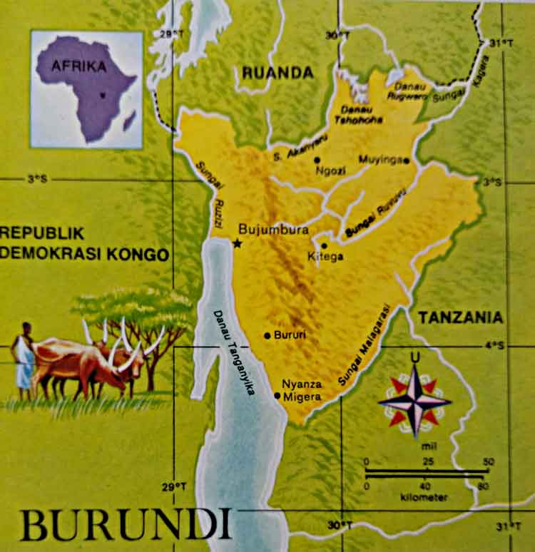 Peta wilayah Burundi