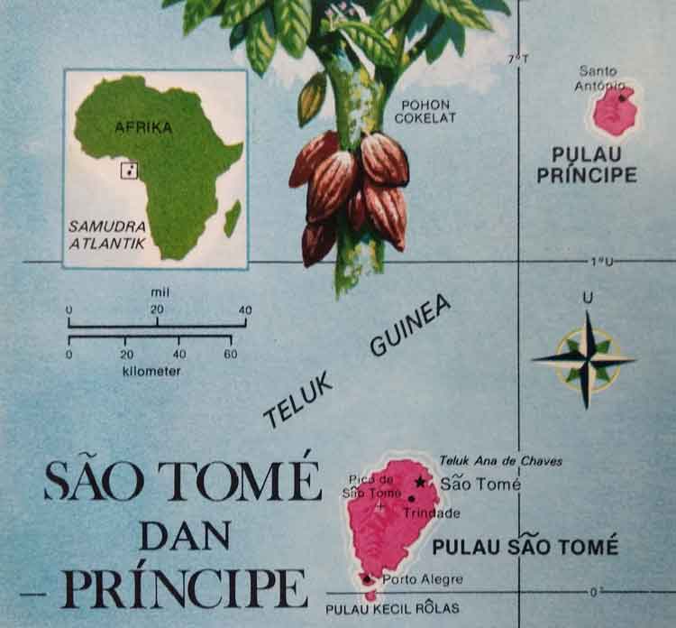 Peta wilayah Sao Tome dan Principe