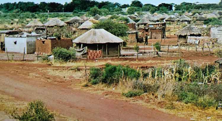 Sebuah pedesaan di Botswana