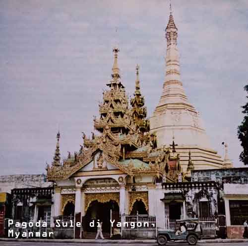 Pagoda Sule di Yangon Myanmar