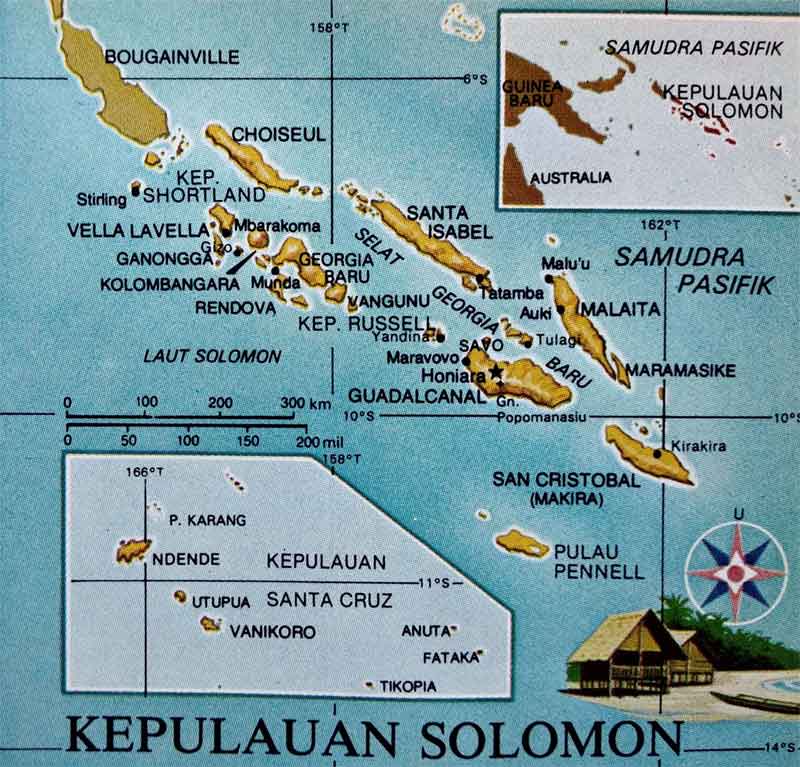 Solomon Kepulauan di Samudra Pasifik