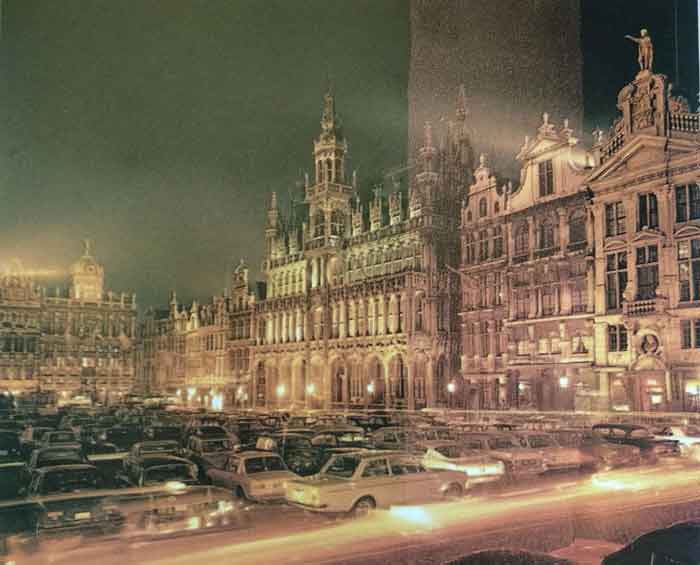 Bangunan gotik Grand Place, di Brussel Belgia