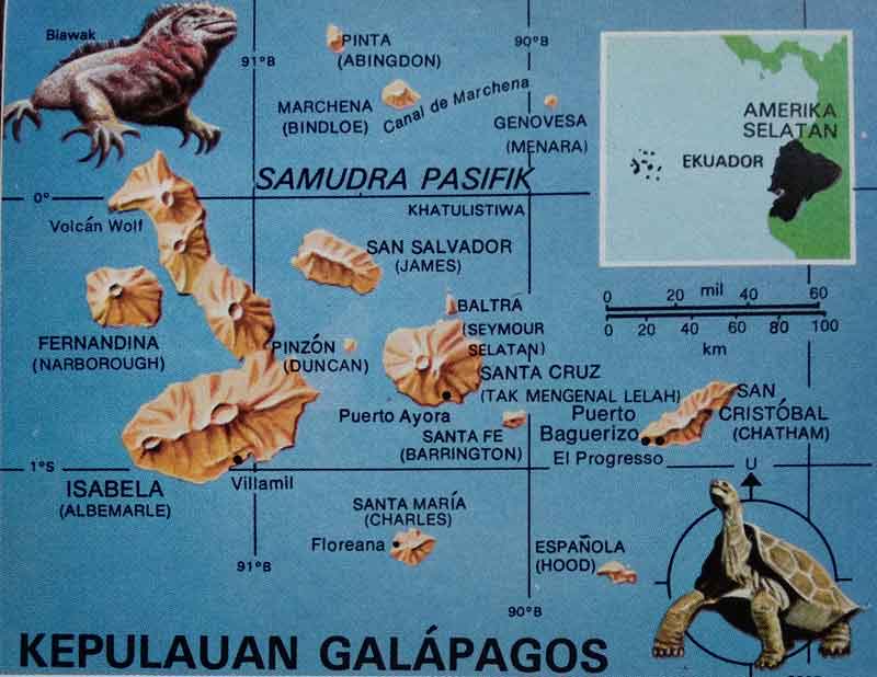 Peta Kepulauan Galapagos