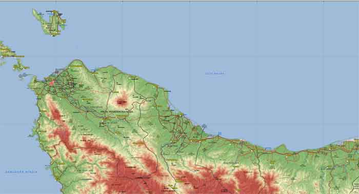 peta topografi Aceh Besar