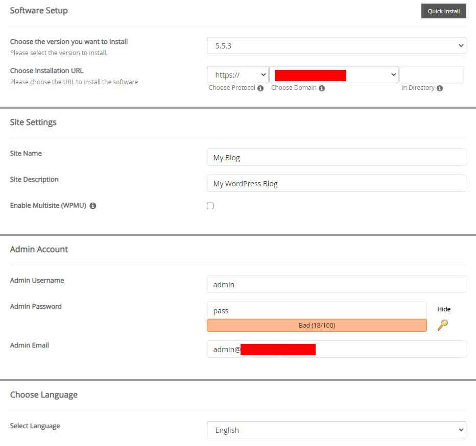 Mengisi Konfigurasi WordPress