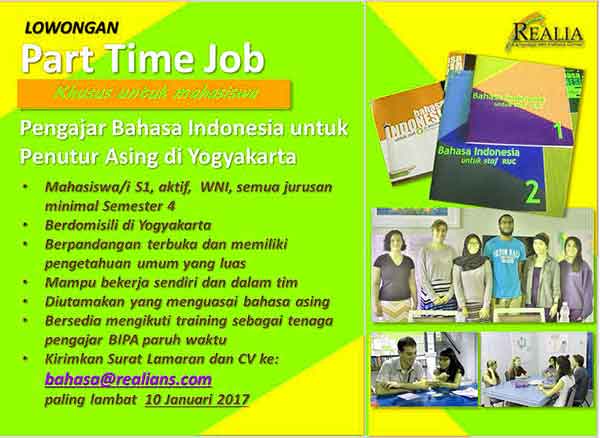 Contoh Surat Lamaran Kerja Part Time