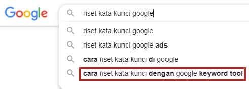 kata kunci ekor panjang