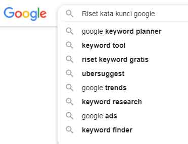 riset kata kunci google dengan google suggest