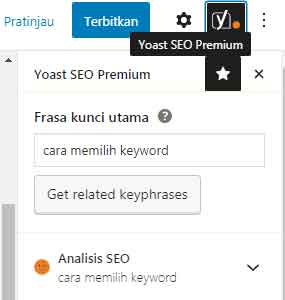 sidebar keyword yoast