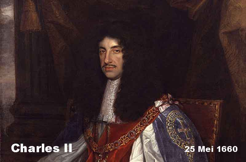 Charles II Raja Inggris yang diasingkan naik tahta