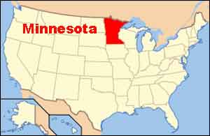 peta letak Minnesota