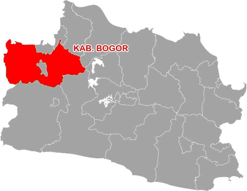 peta letak kabupaten bogor