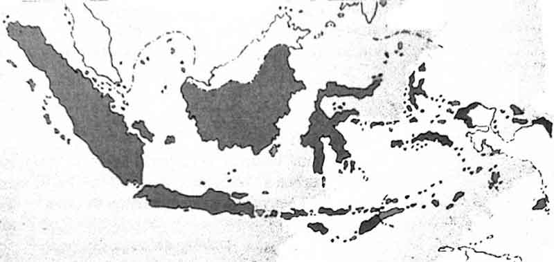 Map of areas influenced by Islam in the 20th century