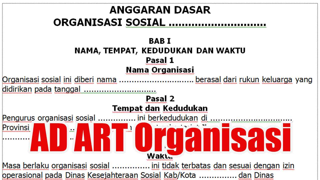 Pentingnya AD ART Organisasi