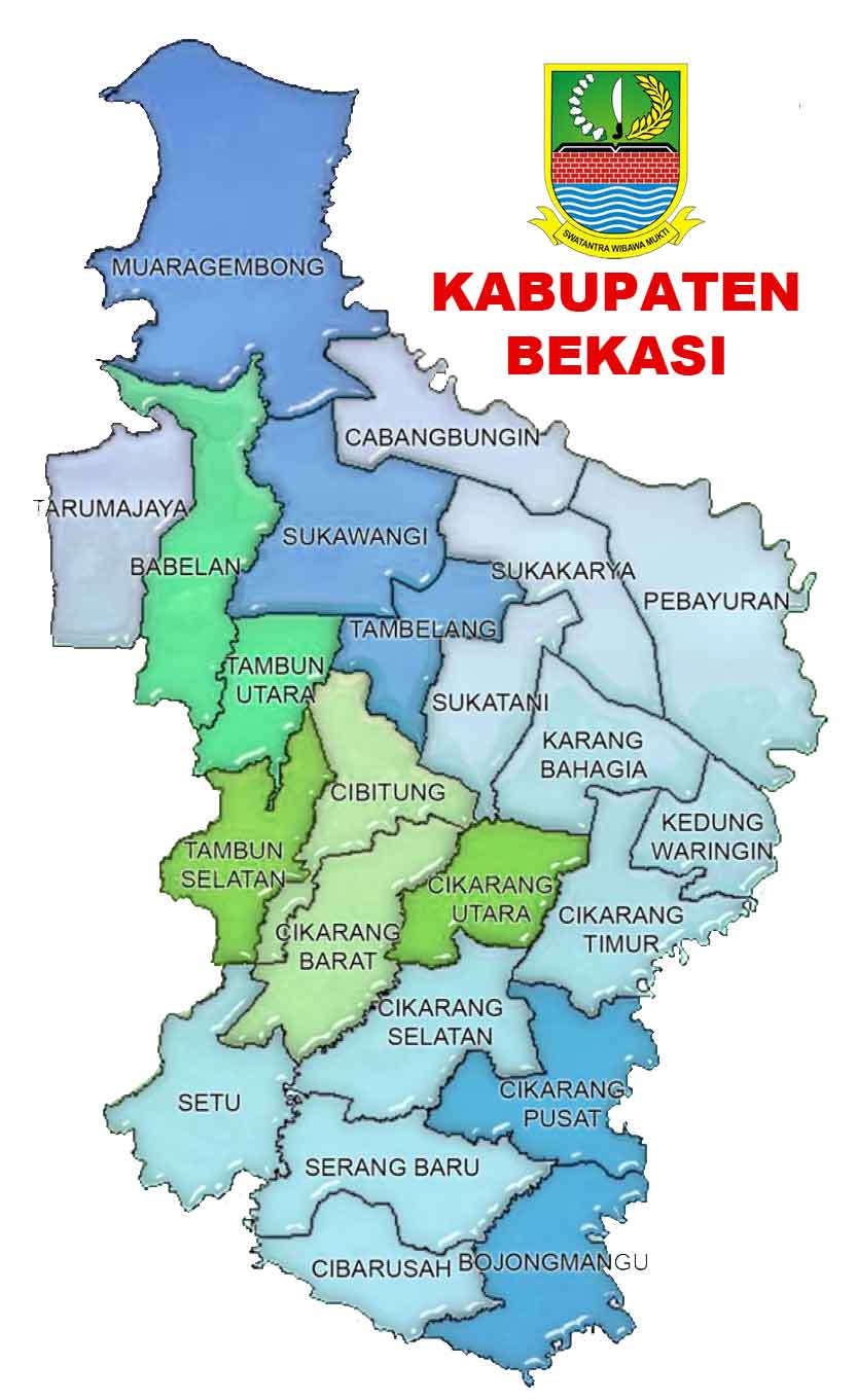 Peta Kabupaten Bekasi lengkap 15 kecamatan 1 Peta Kabupaten Bekasi lengkap 15 kecamatan