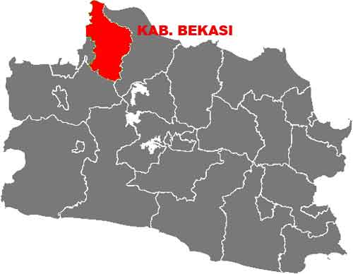 Peta Kabupaten Bekasi lengkap 15 kecamatan 2 peta letak kabupaten bekasi