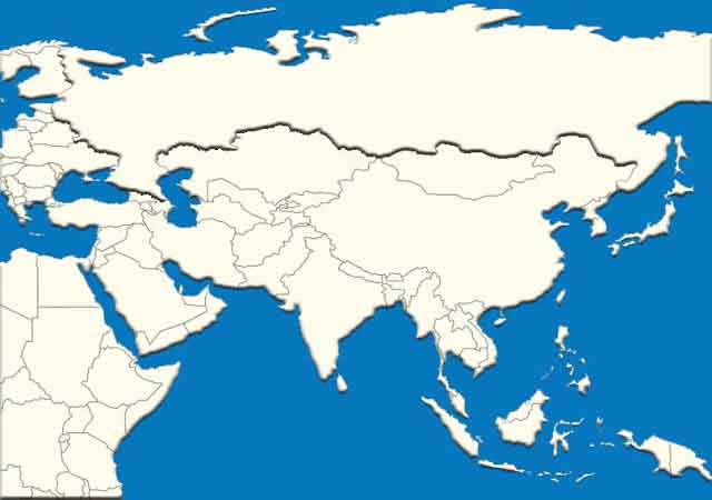 Asia map with country names and capitals 54 Asia Map Without Names Black and White