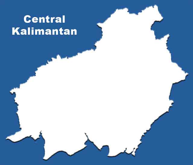 Central Kalimantan Blank Outline Map