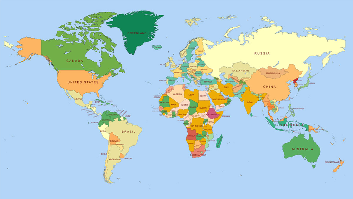 Maps of the world High resolution